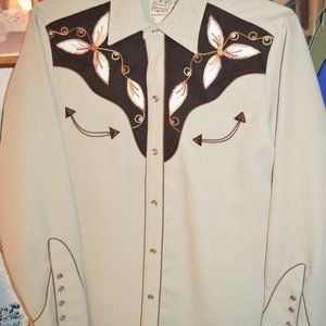 Vintage Western cowboy  dress shirt.